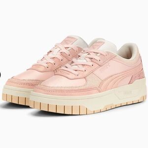 Puma Cali Dream Sneakers Women's Pink Leather Size 6 Chunky Trendy Vintage Y2K